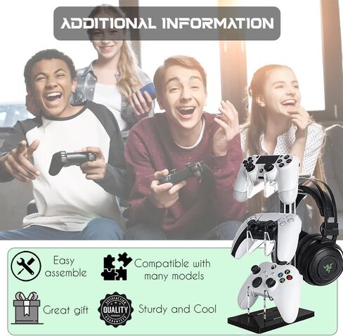 حامل وحدة التحكم CROSSSELL 3 في 1، حامل وحدة التحكم وسماعة الرأس، حامل وحدة التحكم PS5، حامل وحدة التحكم Xbox، إعداد الألعاب، حامل سماعة الرأس ووحدة التحكم العالمية، ملحقات الألعاب in Saudi Arabia