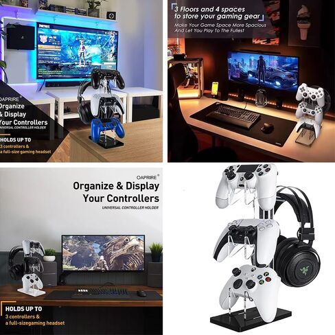حامل وحدة التحكم CROSSSELL 3 في 1، حامل وحدة التحكم وسماعة الرأس، حامل وحدة التحكم PS5، حامل وحدة التحكم Xbox، إعداد الألعاب، حامل سماعة الرأس ووحدة التحكم العالمية، ملحقات الألعاب in Saudi Arabia