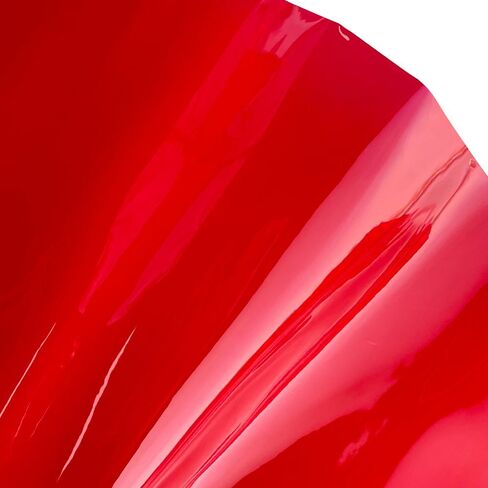 ONEART | 12 Gauge Clear Tinted Plastic Vinyl, 16"x48" See Through Vinyl Fabric-Red in Saudi Arabia