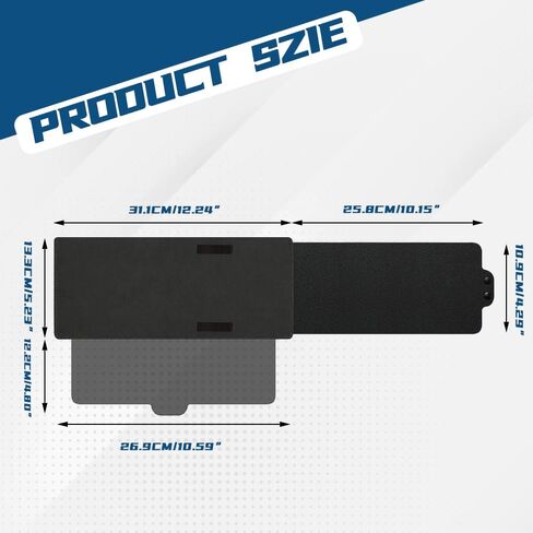 Kutyun Sun Visor Extender for Car, Polarized Car Visor Extender with Polycarbonate Lens and Side Sunshade, Car Visor Protect from Glare, UV Rays, Snow Blindness for Safe Driving, Universal Fit Cars in Kuwait