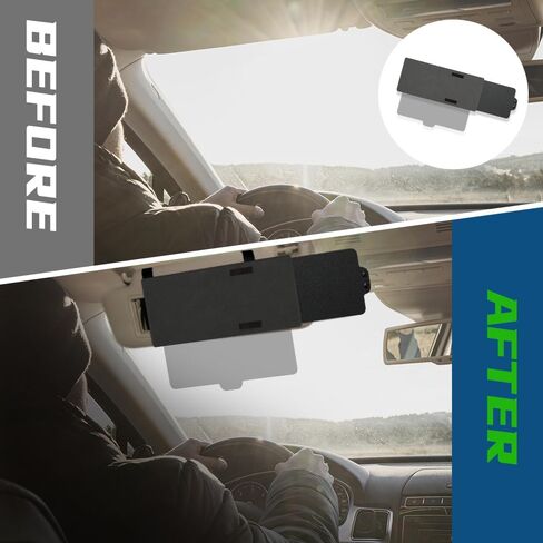 Kutyun Sun Visor Extender for Car, Polarized Car Visor Extender with Polycarbonate Lens and Side Sunshade, Car Visor Protect from Glare, UV Rays, Snow Blindness for Safe Driving, Universal Fit Cars in Kuwait