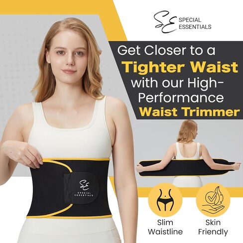 Special Essentials Waist Trimmer for Women & Men Adjustable Sweat Band Waist Trainer for Training & Workouts in Saudi Arabia