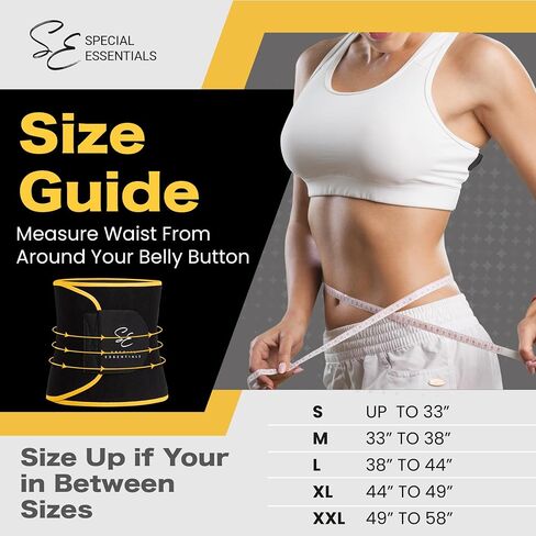 Special Essentials Waist Trimmer for Women & Men Adjustable Sweat Band Waist Trainer for Training & Workouts in Saudi Arabia
