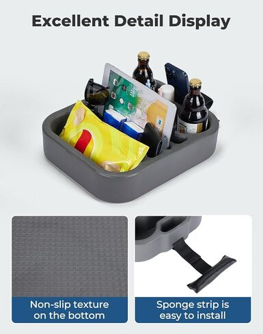 حامل أكواب القارب من كيميموتو، حاملات أكواب بحرية للقوارب، منظم علبة القارب، منظم تخزين القارب، صينية طاولة الوجبات الخفيفة للأريكة على اللوحة أو مقعد السيارة in Kuwait