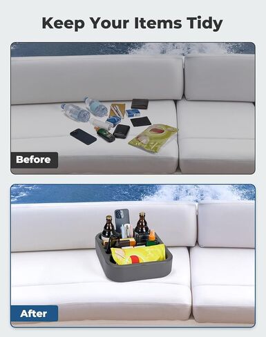 حامل أكواب القارب من كيميموتو، حاملات أكواب بحرية للقوارب، منظم علبة القارب، منظم تخزين القارب، صينية طاولة الوجبات الخفيفة للأريكة على اللوحة أو مقعد السيارة in Kuwait