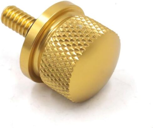 Gold Tone Stainless Knurled Fender Rear Seat Bolt Screw 1/4"-20 Thread Quick Install Compatible with Harley Davidson Touring Softail Dyna Sportster CVO Fatbob Car 1996-2020 in Kuwait