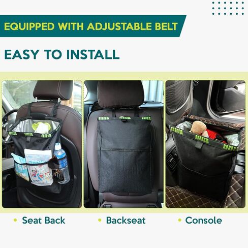 Car Garbage Can, [Foldable & Hanging] Hogrzinne 3.5 Gallons Large Capacity Leak Proof Car Trash Can, EVA Lined Waterproof Car Trash Bin, Universal Car Garbage Bin Garbage Bag for Cars SUVs in Saudi Arabia