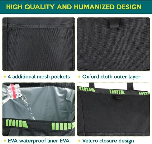Car Garbage Can, [Foldable & Hanging] Hogrzinne 3.5 Gallons Large Capacity Leak Proof Car Trash Can, EVA Lined Waterproof Car Trash Bin, Universal Car Garbage Bin Garbage Bag for Cars SUVs in Saudi Arabia