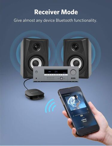 Anker Soundsync A3341 جهاز إرسال واستقبال بلوتوث 2 في 1، مع بلوتوث 5، صوت عالي الدقة مع مزامنة خالية من التأخر، وAUX/RCA/اتصال بصري للتلفزيون ونظام ستيريو منزلي (متجدد) in Kuwait