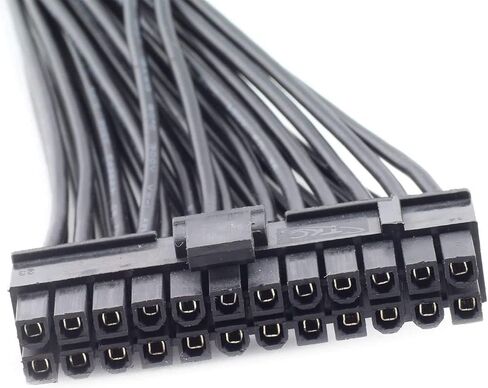 Traovien SATA Cables, Dual PSU Power Supply 24-Pin Adapter Cable for ATX Motherboard 18AWG - 1FT in Kuwait