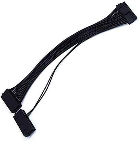 Traovien SATA Cables, Dual PSU Power Supply 24-Pin Adapter Cable for ATX Motherboard 18AWG - 1FT in Kuwait