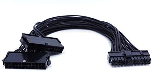 Traovien SATA Cables, Dual PSU Power Supply 24-Pin Adapter Cable for ATX Motherboard 18AWG - 1FT in Kuwait