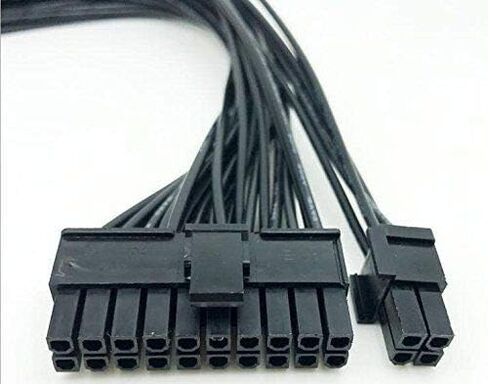 Traovien SATA Cables, Dual PSU Power Supply 24-Pin Adapter Cable for ATX Motherboard 18AWG - 1FT in Kuwait