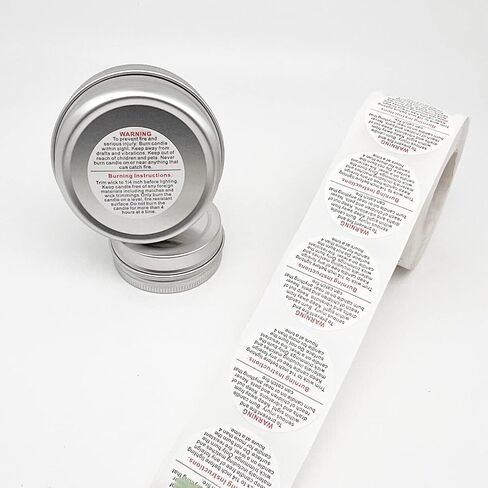 1000pcs Candle Warning Labels,1.5inch Candle Jar Container Stickers, Candle Safety Stickers for Candle Making DIY Candle Jars, Black in Saudi Arabia