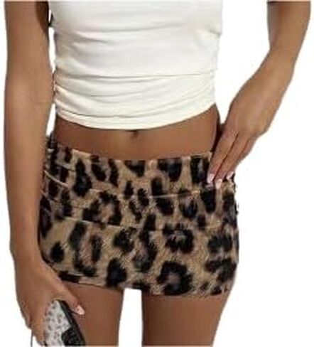 OCUH Leopard Skirt Leopard Print Skirt Y2K Leopard Printed Skirt Maxi Skirt Vintage Skirt in Saudi Arabia