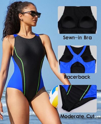 بدلة سباحة نسائية رياضية من قطعة واحدة من Beautyin بظهر متسابق للتخسيس in Kuwait