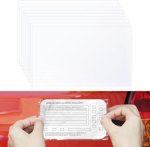 Saypacck 100 Sheets Clear Decal Overlay for Protecting Vehicle Annual Inspection Labels 3" x 5" Transparent Permanent Self Adhesive Overlay Sheets Clear Plastic Adhesive Sheets in Saudi Arabia
