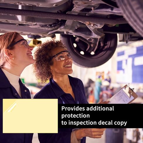 Saypacck 100 Sheets Clear Decal Overlay for Protecting Vehicle Annual Inspection Labels 3" x 5" Transparent Permanent Self Adhesive Overlay Sheets Clear Plastic Adhesive Sheets in Saudi Arabia