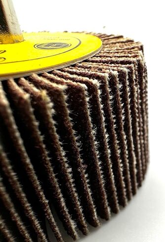 Pro-Graad SuperGrindz 5 Pack 2" x 1" x 1/4" 120 Grit Aluminum Oxide Shank Mounted Abrasive Flap Wheels, Ideal for Metal, Wood, Grinding, Blending, Polishing, Rust & Paint Removal in Kuwait