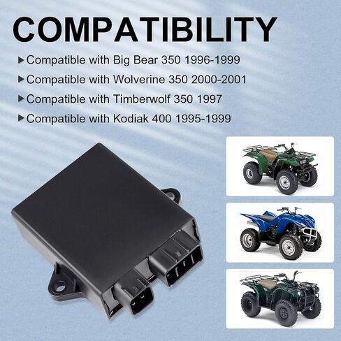 SKYJDM CDI Box Ignitor Compatible with Yamaha Big Bear 350 1996-1999, Wolverine 350 2000-2001, Timberwolf 350 1997, Kodiak 400 1995-1999 Replacement for 4SH-85540-00-00 in Kuwait