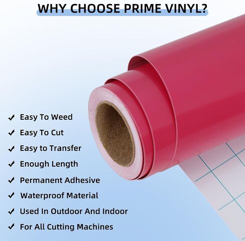 guangyintong Permanent Vinyl - 12" x 20 FT Adhesive Vinyl Roll forAll Cutting Machine, Permanent Vinyl for Create Signs, Labels, & Personalize DIY Project (Pink) in Saudi Arabia