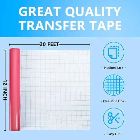 guangyintong Permanent Vinyl - 12" x 20 FT Adhesive Vinyl Roll forAll Cutting Machine, Permanent Vinyl for Create Signs, Labels, & Personalize DIY Project (Pink) in Saudi Arabia