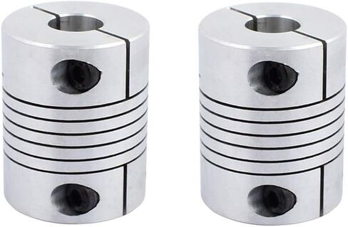 Xnrtop 14mm to 12mm Shaft Coupling 40mm Length 32mm Diameter Stepper Motor Coupler Aluminum Alloy Joint Connector for 3D Printer CNC Machine DIY Encoder(Pack of 2） in Kuwait