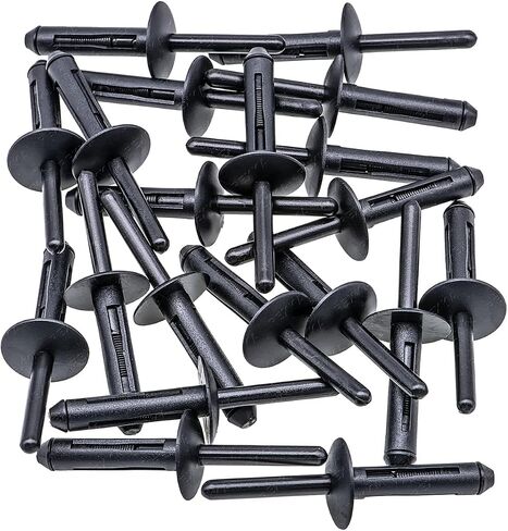 Rexka 20pcs 1/4" Hole Fender Liner Wheelhouse Liner Bumper Cover Nylon Blind Rivet for Jeep Dodge Chrysler 34201631 in Saudi Arabia