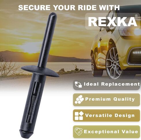 Rexka 20pcs 1/4" Hole Fender Liner Wheelhouse Liner Bumper Cover Nylon Blind Rivet for Jeep Dodge Chrysler 34201631 in Saudi Arabia