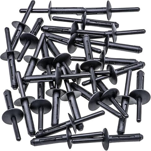 Rexka 20pcs 1/4" Hole Fender Liner Wheelhouse Liner Bumper Cover Nylon Blind Rivet for Jeep Dodge Chrysler 34201631 in Saudi Arabia