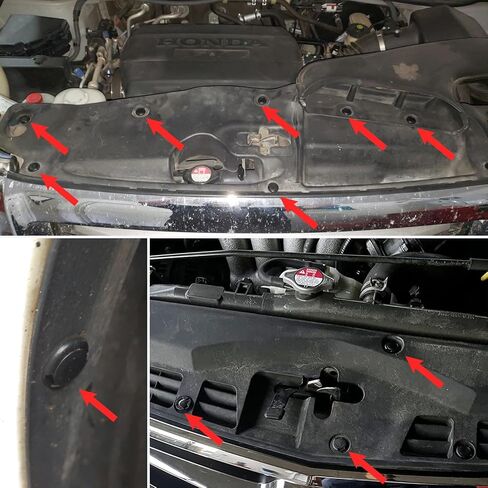 URMECCH 100 قطعة M6 محرك سبلاش الحرس الجسم البراغي U-المكسرات 10 مم ممتص الصدمات الحاجز برشام كليب 91503-SZ3-003 8 مم الجبهة الحاجز الداخلية بطانات عجلة التجنيب 91512-SX0-003 لهوندا أكورد سيفيك CRV أكورا in Kuwait