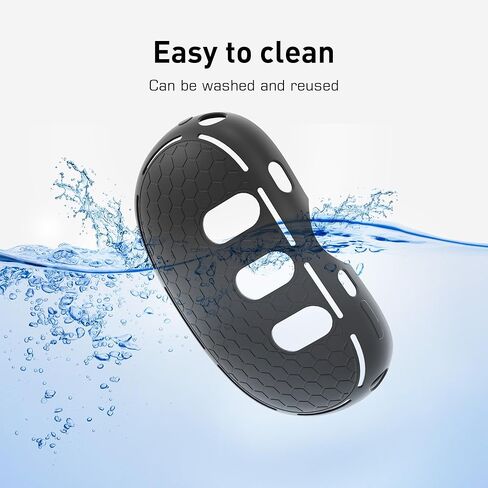 غطاء حماية من السيليكون بتصميم Kuject لجهاز Quest 3، غطاء واقي لسماعات الواقع الافتراضي مع فتحة دقيقة، ملحقات نسيج مقاومة للصدمات والخدش ومضادة للغبار (أسود) in Kuwait