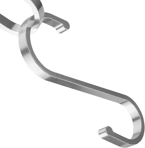 ZEONHEI 30 جهاز كمبيوتر شخصى 3.4 بوصة خطافات ألومنيوم فضية S، خطافات تعليق على شكل S شديدة التحمل، خطافات رف الوعاء S خطافات المطبخ لتعليق أدوات المطبخ والأكواب والحقائب والملابس والمناشف in Kuwait