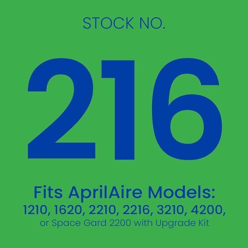 فلتر بديل AprilAire 216 لأجهزة تنقية الهواء المنزلية بالكامل من AprilAire - MERV 16، الحساسية والربو والفيروسات، فلتر هواء 20x25x4 (عبوة من قطعة واحدة) in Kuwait