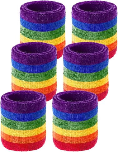 Tanluhu Wrist Sweatbands Tennis Wrist Bands Sport Wristbands for Working Out, Running,Execise, Basketball - Terry Cloth Athletic Sweat Cotton Wrist Sweat Bands for Men & Women in Kuwait