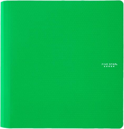 Five Star 2 Inch 3 Ring Binder, Plastic, Green (73302) in Saudi Arabia