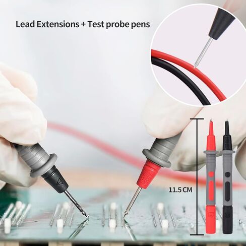 CheungLog Electrical Multimeter Test Lead Set with Test Probe Pens, Alligator Clips,Professional insulated test leads kit CAT III 1000V & CAT IV 600V 6 PCS,for Fluke/AstroAI/KAIWEETS/INNOVA Multimeter in Saudi Arabia