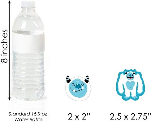Big Dot of Happiness Yeti to Party - Dessert Cupcake Toppers - Abominable Snowman Party or Birthday Party Clear Treat Picks - Set of 24 in Saudi Arabia