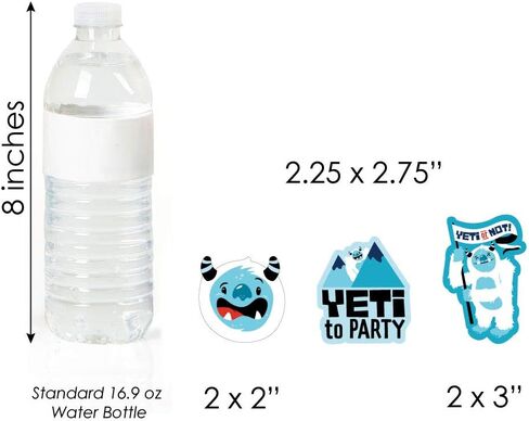 Big Dot of Happiness Yeti to Party - Dessert Cupcake Toppers - Abominable Snowman Party or Birthday Party Clear Treat Picks - Set of 24 in Saudi Arabia