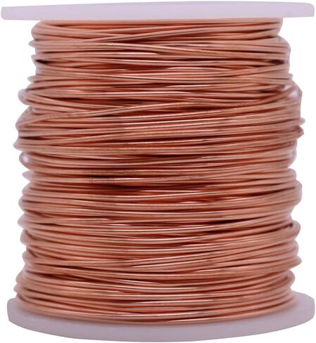 VERNUOS سلك نحاسي عاري، ساطع، 18 AWG، قطر 0.04 بوصة، طول 197 بوصة in Kuwait