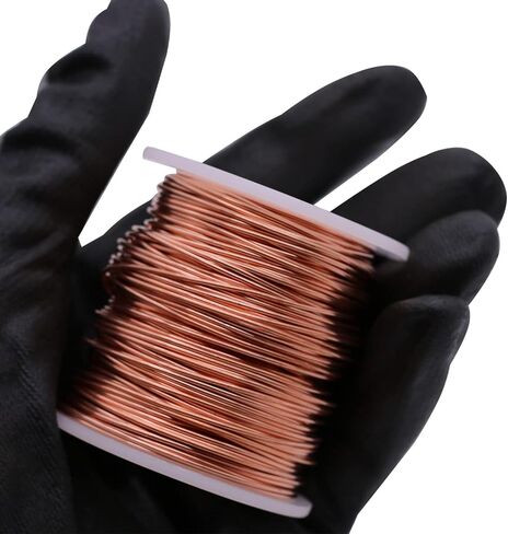 VERNUOS سلك نحاسي عاري، ساطع، 18 AWG، قطر 0.04 بوصة، طول 197 بوصة in Kuwait