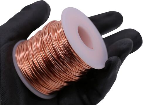 VERNUOS سلك نحاسي عاري، ساطع، 18 AWG، قطر 0.04 بوصة، طول 197 بوصة in Kuwait