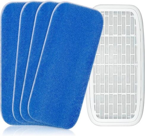 luxlead 12.875" x 5.5" RV AC Air Filter Replacement Compatible with Entegra Luxury Fifth Wheel Air Conditioner - 4 Pack Air Conditioning Unit RV Foam Pad for Camper Vent MERV 6 AC 160g Filter, Blue in Saudi Arabia