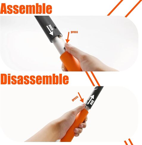 WESBRITE Orange Car Snow Brush and Detachable Ice Scraper with 20" Foam Handle, Non-Scratch Windshield Brush with 360°Rotating Brush Head,Car Snow Remover for Car,SUV,and Other Low Place Snow Cleaning in Saudi Arabia