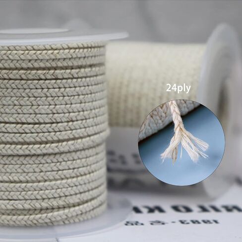 200 Foot Candle Wick, 24 PLY Braided Candle Wick Spool, Candle Wicks for Candle Making, Candle Wick Roll for DIY Candle Craft Making (Normal) in Saudi Arabia