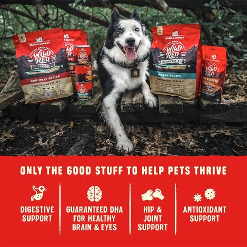 Stella & Chewy's Wild Red Dry Dog Food الخام المغلفة بنسبة عالية من البروتين والحبوب الصحية وصفة المرج، 3.5 رطل. حقيبة in Saudi Arabia