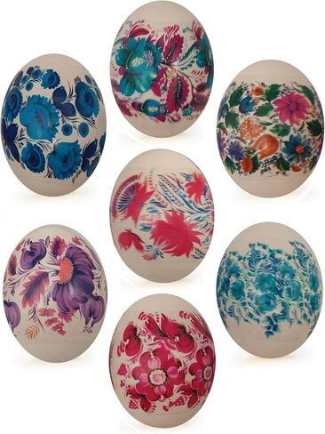 Ukrainian Heat Shrink Sleeve Decoration for 7 Easter Eggs Wraps Pysanka Set (Flowers 2) in Saudi Arabia