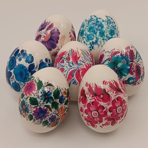 Ukrainian Heat Shrink Sleeve Decoration for 7 Easter Eggs Wraps Pysanka Set (Flowers 2) in Saudi Arabia