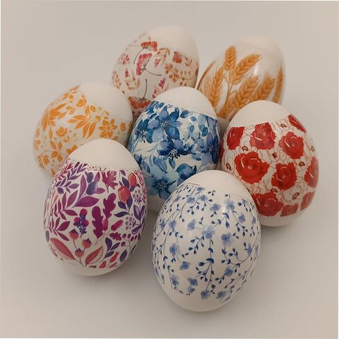 Ukrainian Heat Shrink Sleeve Decoration for 7 Easter Eggs Wraps Pysanka Set (Flowers 2) in Saudi Arabia