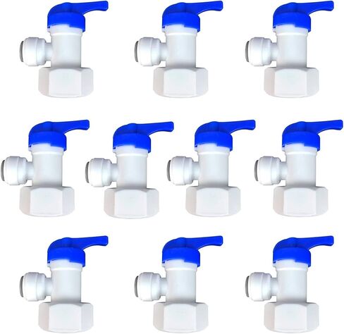 Wesell Tube Female Thread Run Quick Connector, 3/8inch X 3/4inch OD Shut Off Valve Switch Reverse Osmosis System Water 3/8inchx 3/4inchFemale Run Ball valve in Saudi Arabia